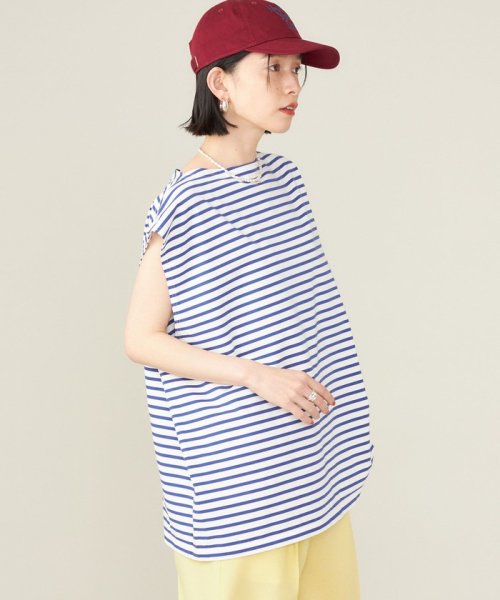 SHIPS WOMEN(シップス　ウィメン)/《予約》SHIPS NINE CASE:スリーブレス ボーダー TEE ◆/img44