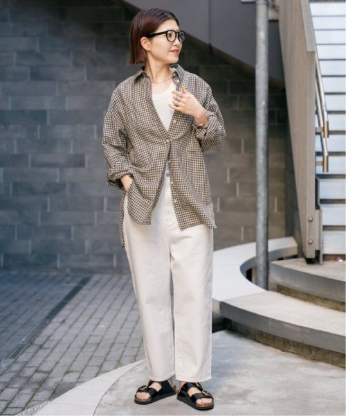 【W by Woadblue / ダブリューバイウォードブルー】LOOSE TAPERED DENIM by Woadblue ダブリューバイウォードブルー Spick LOOSE TAPERED 160cm　着用サイズ 25ブルー 163cm　着用サイズ