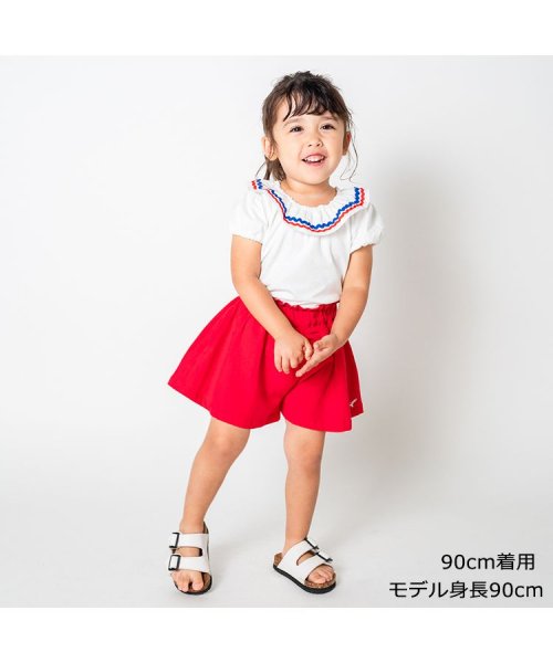 moujonjon(ムージョンジョン)/【子供服】 moujonjon (ムージョンジョン) ライン入り衿付き半袖Tシャツ 80cm～140cm M42805/img07