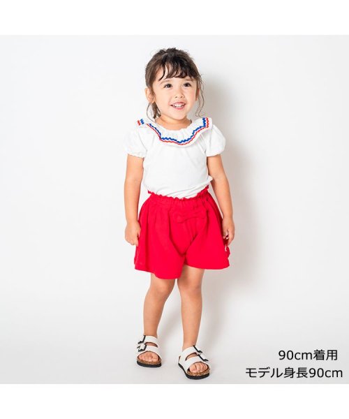 moujonjon(ムージョンジョン)/【子供服】 moujonjon (ムージョンジョン) リボン付き3分丈フレアーパンツ 90cm～140cm M43108/img09