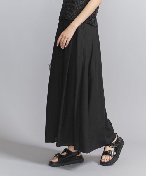 リネンレーヨンブレンド フレアスカート －ウォッシャブル－ リネンレーヨンブレンド －ウォッシャブル－ フレアスカート D1403847468(10725円)