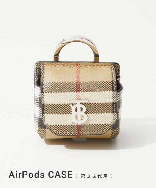 BURBERRY(バーバリー)/バーバリー BURBERRY 8065992 イヤホンケース メンズ レディース AirPodsケース Pro イヤホンポーチ チェック柄 エアーポッズ コンパ/img01