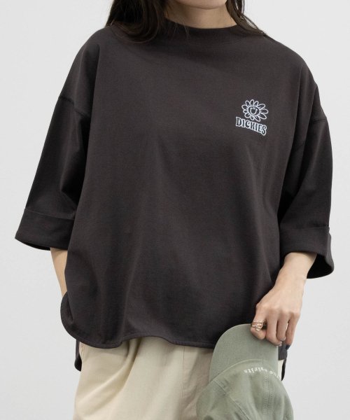 MAC HOUSE(women)(マックハウス（レディース）)/Dickies ディッキーズ ワンポイント刺繍ロールアップTシャツ 4282－9932/img03