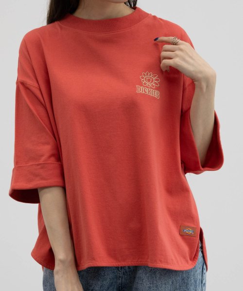 MAC HOUSE(women)(マックハウス（レディース）)/Dickies ディッキーズ ワンポイント刺繍ロールアップTシャツ 4282－9932/img15