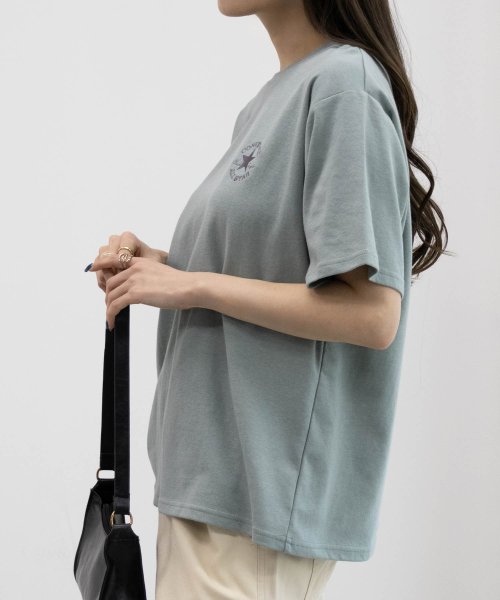 MAC HOUSE(women)(マックハウス（レディース）)/CONVERSE コンバース ポンチ素材 バック刺繍Tシャツ 4282－9804/img07