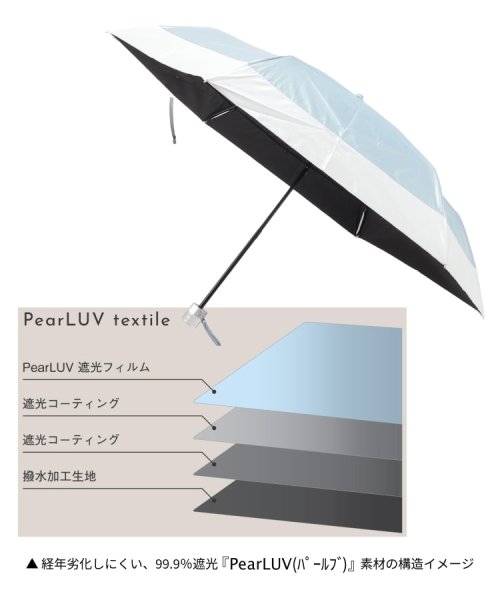 Ober Tashe(ESPERANZA／OberTashe)/パールブバイカラーミニ 折りたたみ傘 日傘　紫外線遮蔽率：99.9%以上 遮光率：99.9%以上/img04