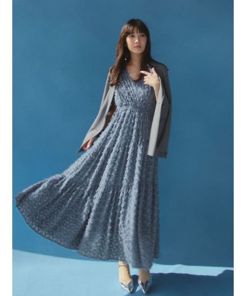 フリンジジャガードカシュクールワンピース【WEB限定カラー/WEB限定00 