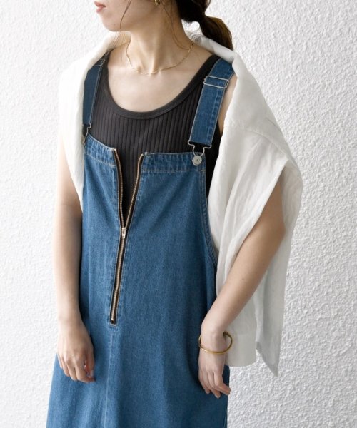 SHIPS any WOMEN(シップス　エニィ　ウィメン)/《予約》SHIPS any:〈洗濯機可能〉フロントジップ ジャンパー スカート［SHIPS any DENIM］/img20