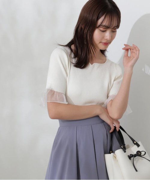 PROPORTION BODY DRESSING(プロポーション　ボディドレッシング)/シアーデザインスリーブニット WEB限定カラー：イエロー/img08