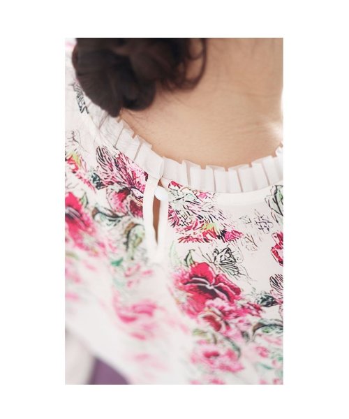 Sawa a la mode(サワアラモード)/レディース 大人 上品 滲み描く艶やかな花模様のシャツブラウス/img14