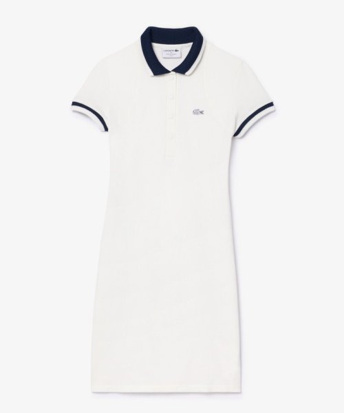 LACOSTE(ラコステ)/オーガニックコットン メッシュ切替 ワイドリブニットカラーポロワンピース/img05