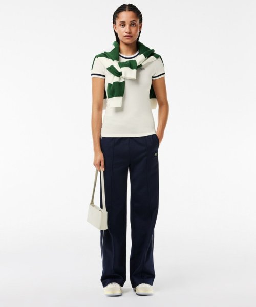 LACOSTE(ラコステ)/オーガニックコットン ボーダーリブニットクルーネック鹿の子地Tシャツ/img05