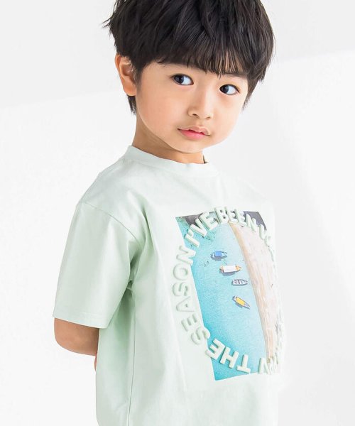 BeBe Petits Pois Vert(ベベ プチ ポワ ヴェール)/リアル写真＋エンボス加工SUMMERTシャツ(95~150cm)/img02