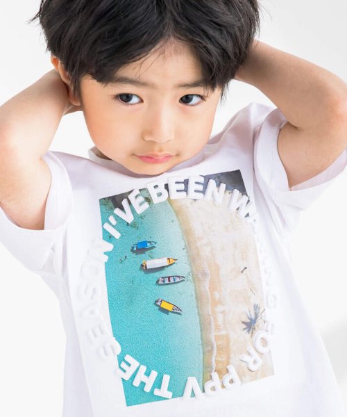 BeBe Petits Pois Vert(ベベ プチ ポワ ヴェール)/リアル写真＋エンボス加工SUMMERTシャツ(95~150cm)/img05