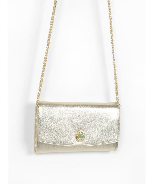 HASHIBAMI×PECHINCHAR　レザーチェーンストラップ天然石ウォレット 