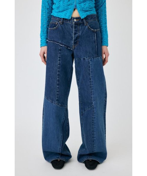 新品 moussy マウジー パッチワーク デニムワンピース （マウジー  