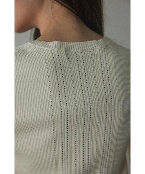 BLACK BY MOUSSY(ブラックバイマウジー)/washable eyelet knitting tops/img05