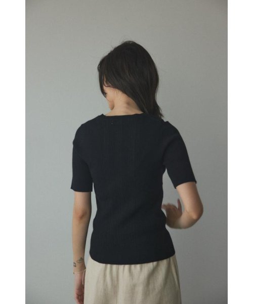 BLACK BY MOUSSY(ブラックバイマウジー)/washable eyelet knitting tops/img09