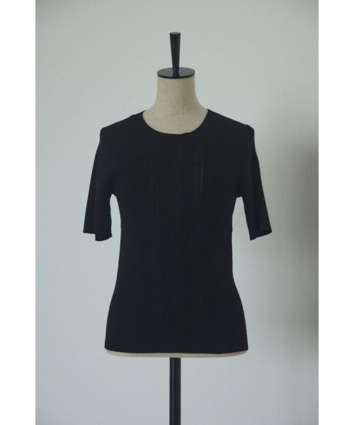 BLACK BY MOUSSY(ブラックバイマウジー)/washable eyelet knitting tops/img12