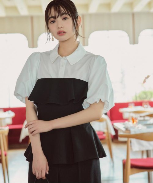 ベアペプラムパンツセットアップ 