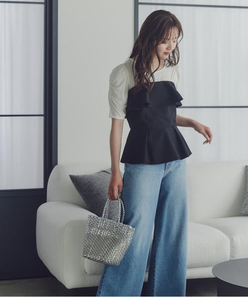 ベアペプラムパンツセットアップ 