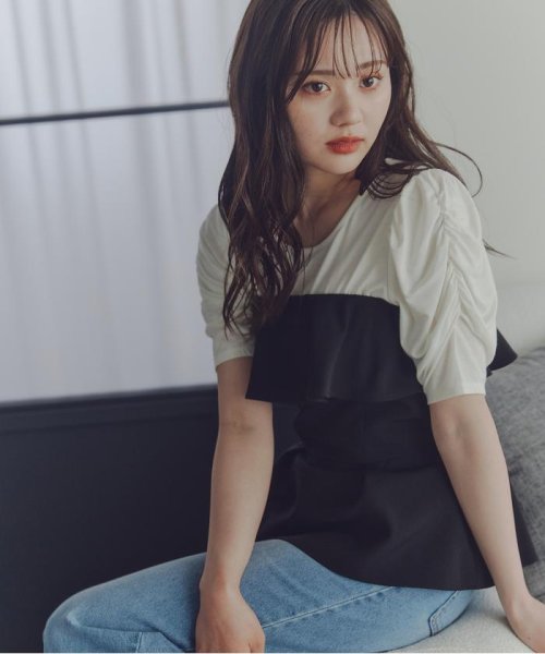 ベアペプラムパンツセットアップ 