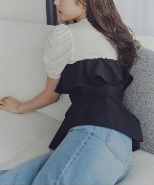 ベアペプラムパンツセットアップ 