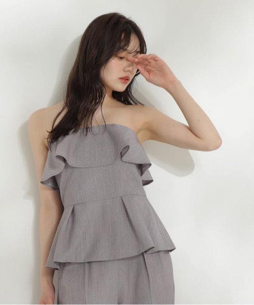 ベアペプラムパンツセットアップ 