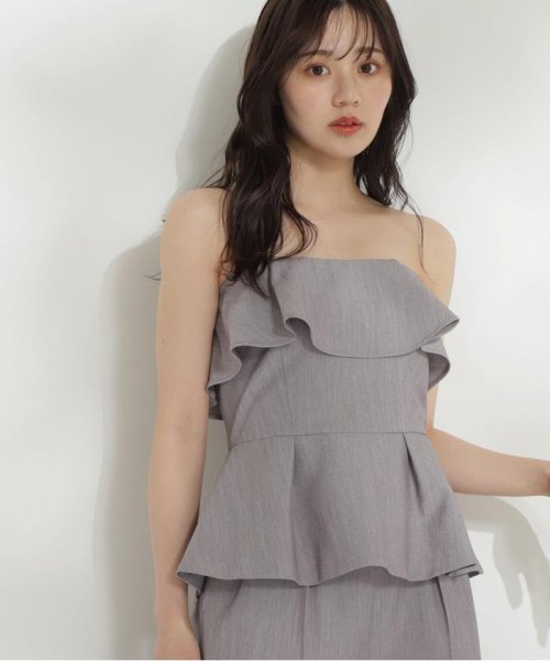 ベアペプラムパンツセットアップ 