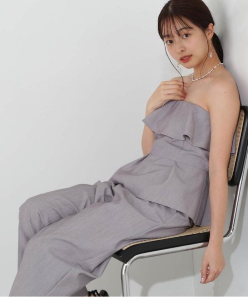 ベアペプラムパンツセットアップ 