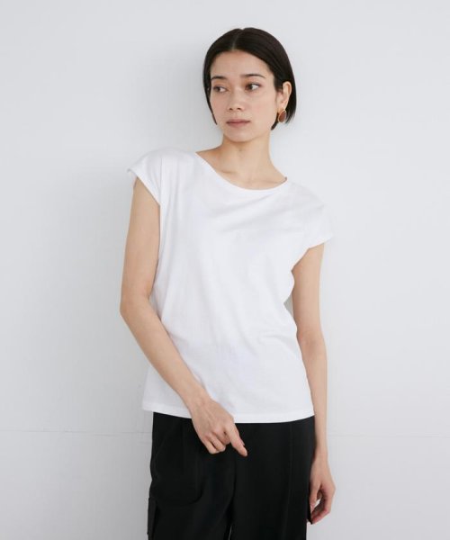 INED(イネド)/フレンチスリーブTシャツ《スビン綿MIX天竺/A－GIRL’S 》/img01