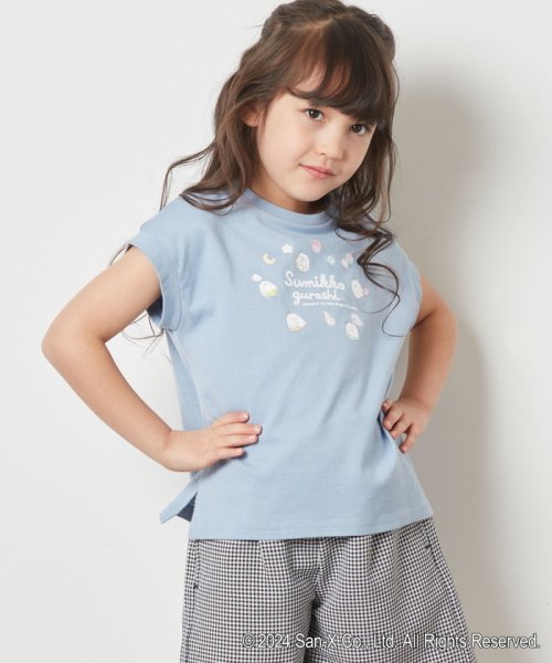 a.v.v(KID'S)(アー・ヴェ・ヴェキッズ)/[100－140]【すみっコぐらし】フレンチスリーブＴシャツ/img01