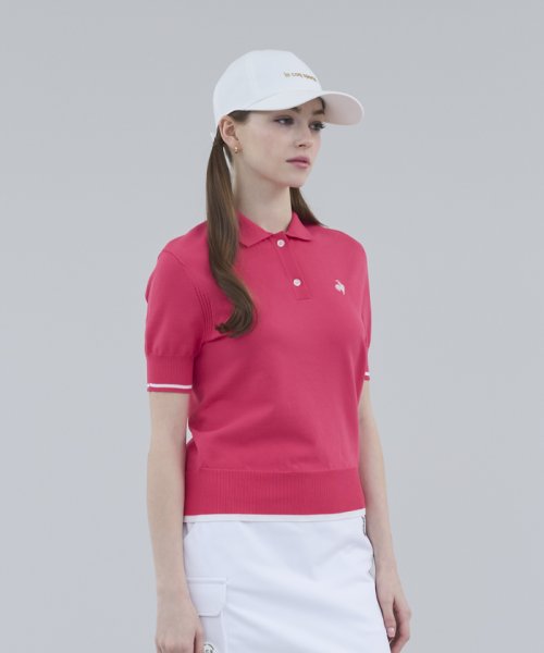 le coq sportif GOLF (ルコックスポルティフ（ゴルフ）)/【2024LPGAツアー小祝さくらプロ優勝時着用】ホールガーメントニット半袖シャツ【RIJOUME/リジューム】/img09