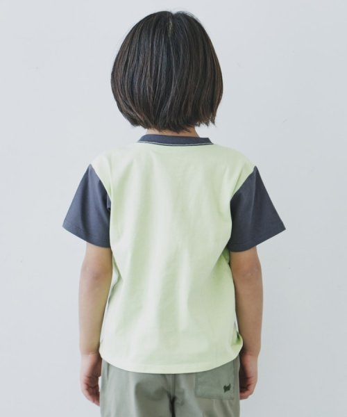 THE SHOP TK（KID）(ザ　ショップ　ティーケー（キッズ）)/【110－150】オーガビッツ配色コットンTシャツ/img12