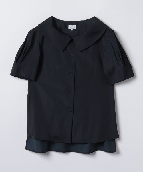 LANVIN en Bleu(ランバンオンブルー)/オープンネックコットンサテンブラウス/img12