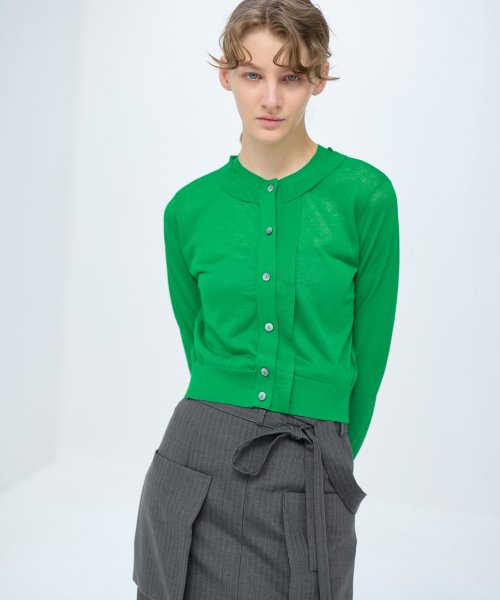 ショート丈ニットカーディガン 