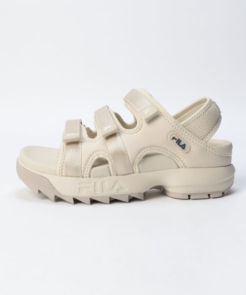 FILA（Shoes）(フィラ（シューズ）)/DISRUPTOR SD PUFFY / ディスラプター SD パフィー  厚底ストラップサンダル  / ベージュ/img01