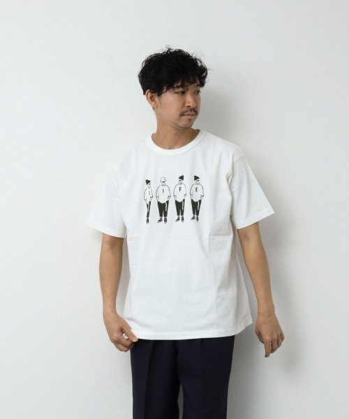 NOLLEY’S goodman(ノーリーズグッドマン)/【BARNS OUTFITTERS】別注タフネックTシャツ LIFE/img06