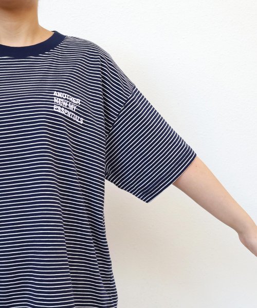 ANME(アンメ)/ANMEロゴ 刺繍入り ボーダー 半袖 Tシャツ/img22