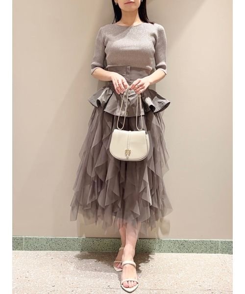 ペプラムベルトチュールスカート 予めご了承ください