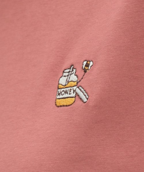 Honeys(ハニーズ)/半袖モチーフ刺繍Ｔシャツ Tシャツ 半袖 カットソー レディース ワンポイント /img15