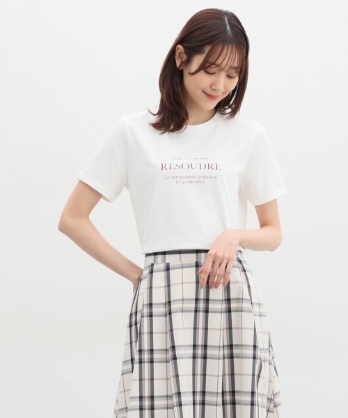 Honeys(ハニーズ)/ロゴプリントＴシャツ トップス Tシャツ ロゴT 半袖 ロゴ 綿混 接触冷感 UVカット /img11