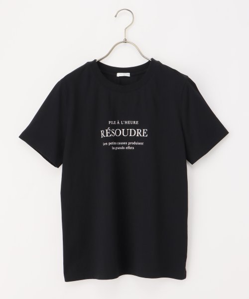 Honeys(ハニーズ)/ロゴプリントＴシャツ トップス Tシャツ ロゴT 半袖 ロゴ 綿混 接触冷感 UVカット /img18