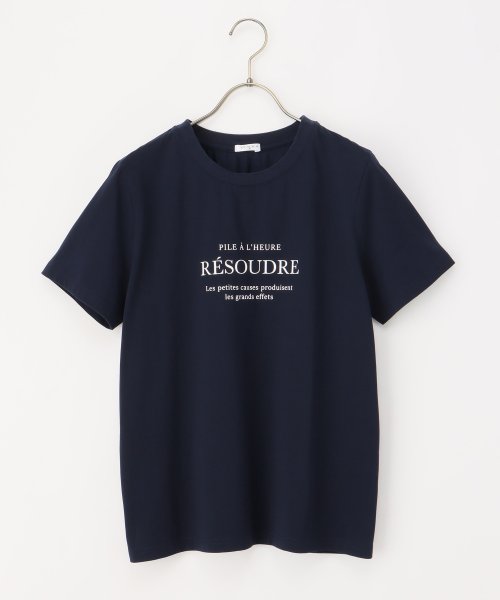 Honeys(ハニーズ)/ロゴプリントＴシャツ トップス Tシャツ ロゴT 半袖 ロゴ 綿混 接触冷感 UVカット /img20