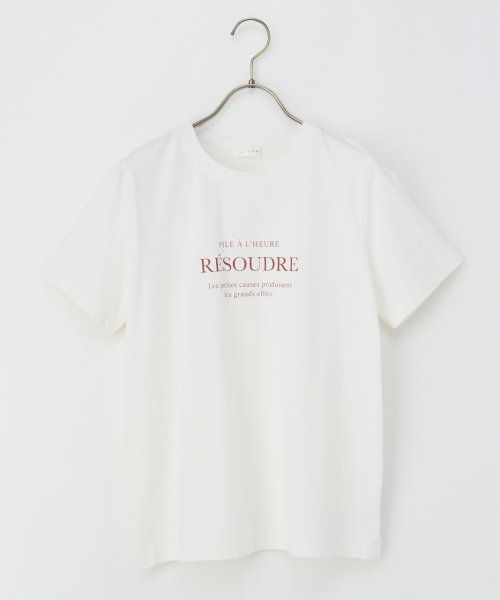 Honeys(ハニーズ)/ロゴプリントＴシャツ トップス Tシャツ ロゴT 半袖 ロゴ 綿混 接触冷感 UVカット /img22