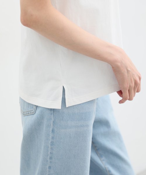 Honeys(ハニーズ)/ロゴプリントＴシャツ トップス Tシャツ ロゴT 半袖 ロゴ 綿混 接触冷感 UVカット /img31