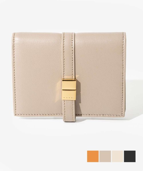 MARNI(マルニ)/マルニ MARNI PFMO0103U0 P5298 二つ折り財布 PRISMA BILLFOLD WALLET レディース 財布 ミニ財布 ロゴ刻印 レザー /img01