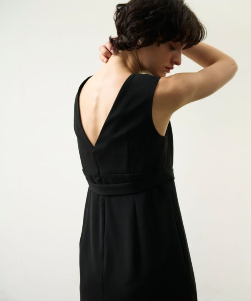 シアーラッフルロングドレス 