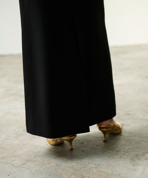 シアーラッフルロングドレス 