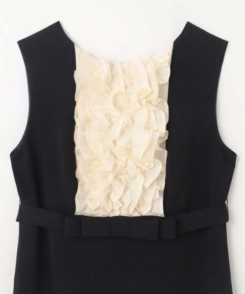 シアーラッフルロングドレス 